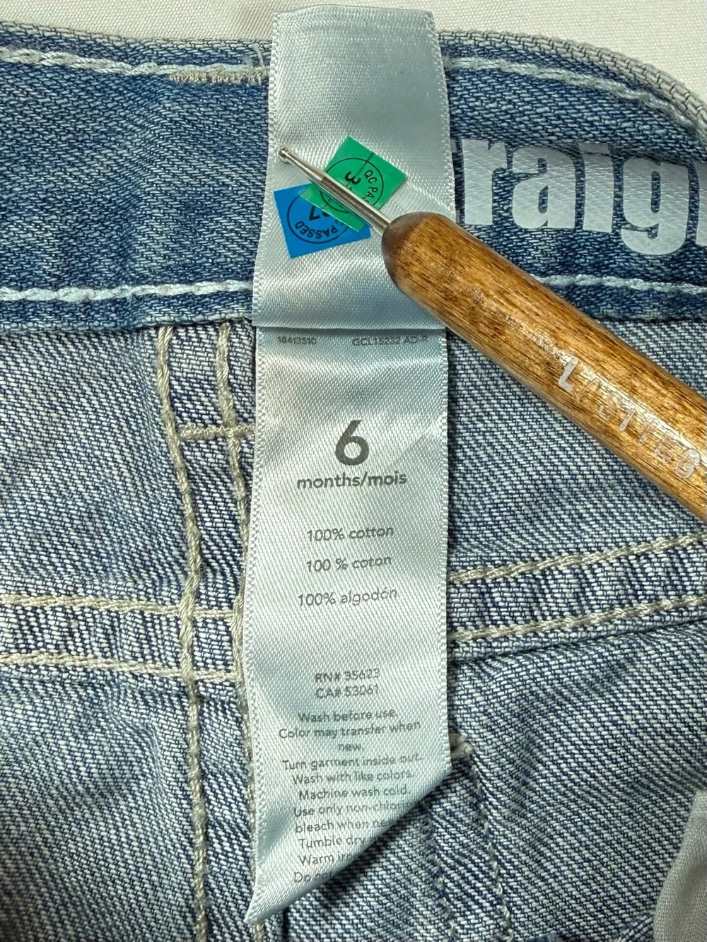 NWT CARTER’S Baby Boys Straight Fit Adjustable Waist Jeans 6M Everyday NEW